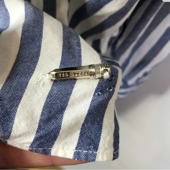 Ted Baker Colour By Numbers Norona Stripe Button Down Shirt - Picture 7 of 7